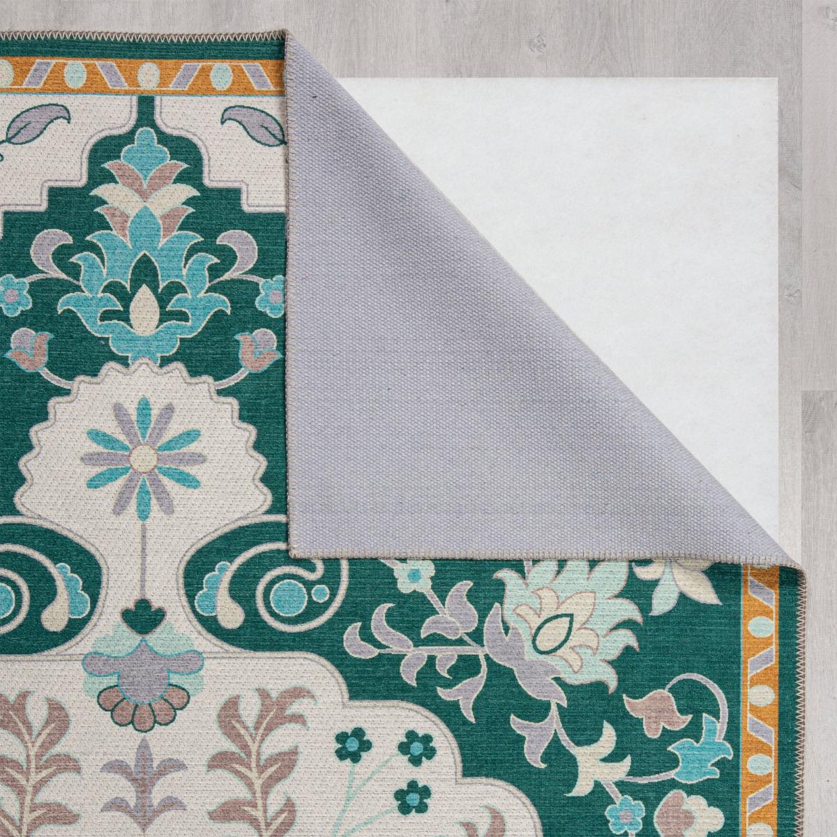 PractiRug Elia Traditional Washable Rug Green – image 5