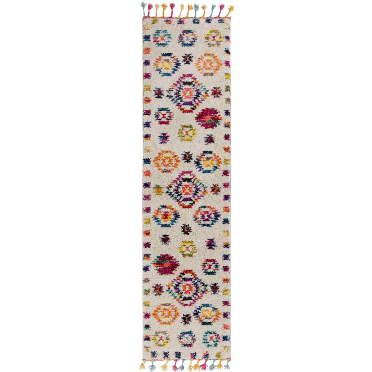 Zumra Berber Runner Blue, Yellow and Purple – image 2