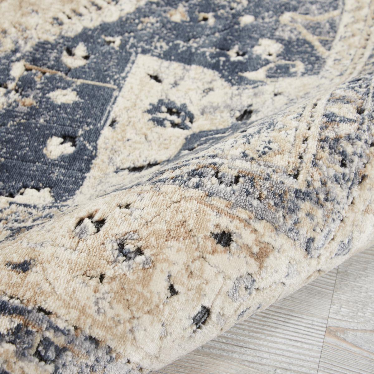Beige and Blue Malta 2 Rug Blue/Natural – image 4