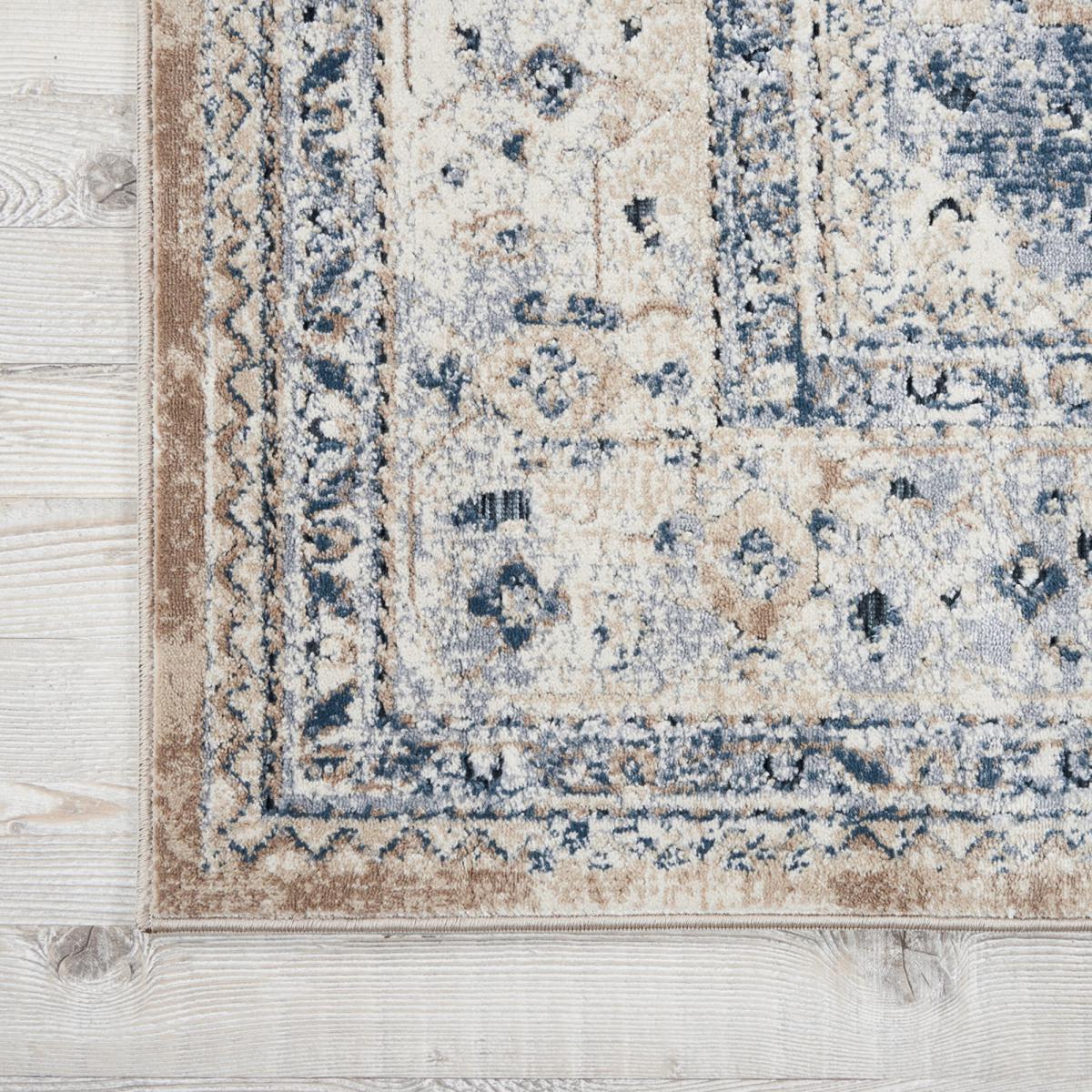 Beige and Blue Malta 2 Rug Blue/Natural – image 5