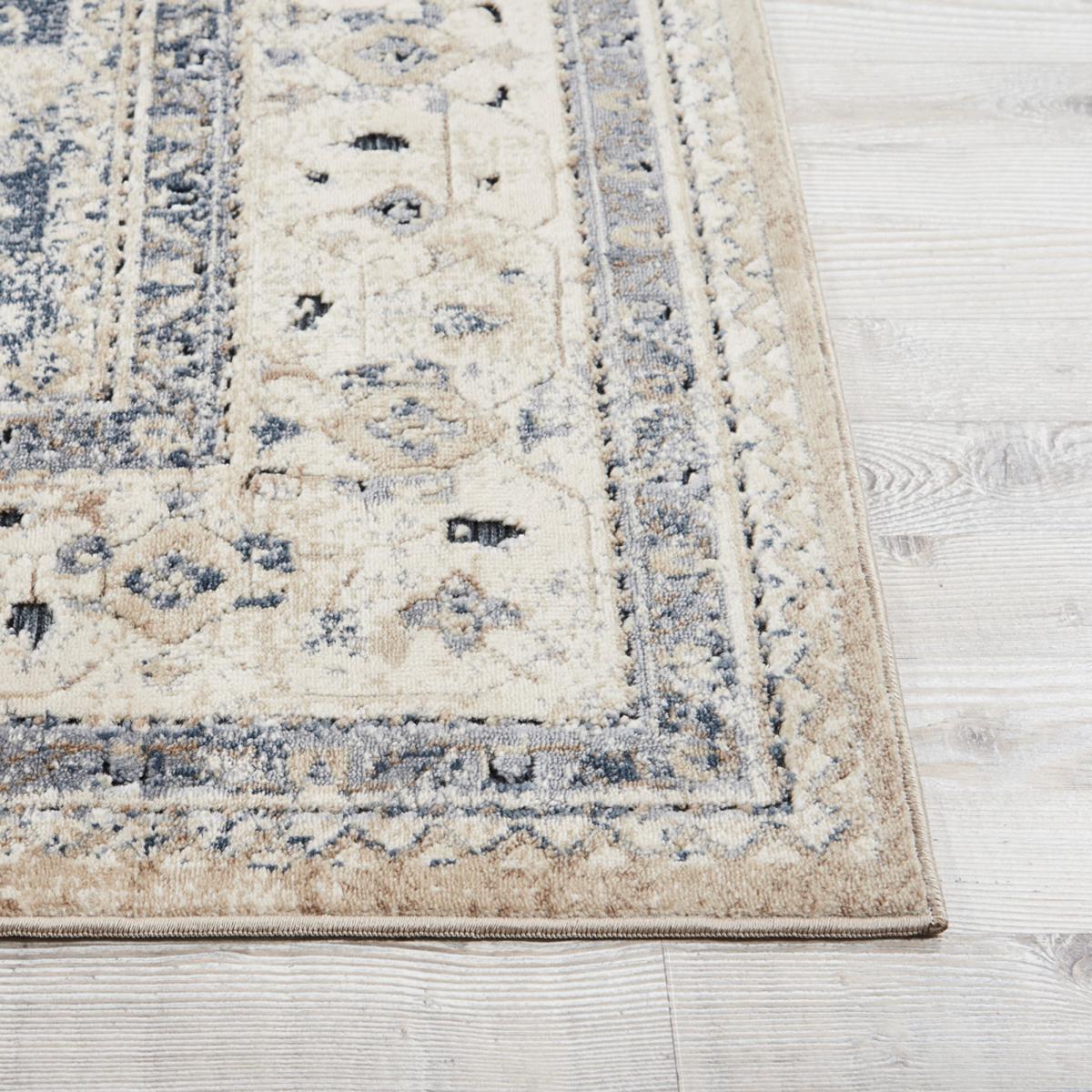 Beige and Blue Malta 2 Rug Blue/Natural – image 6