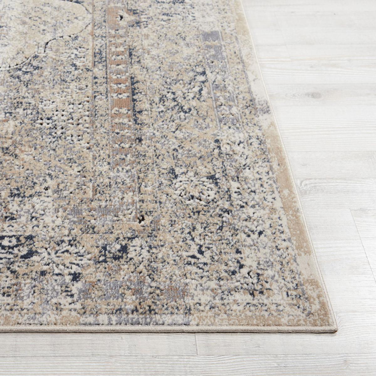 Beige and Blue Malta 2 Rug Blue/Natural – image 7