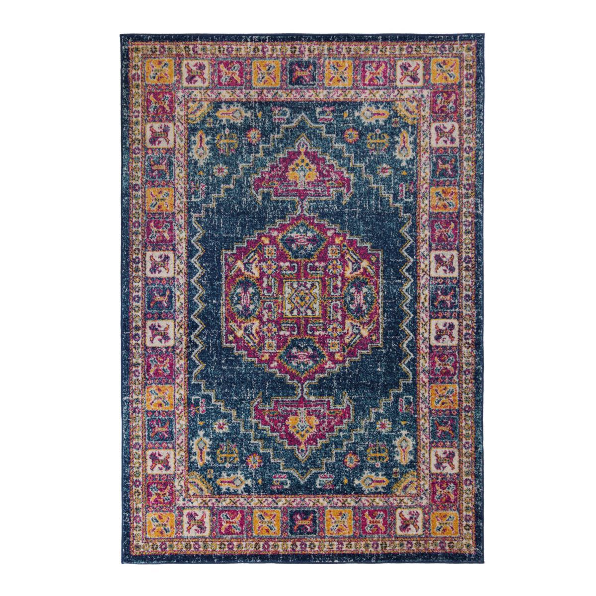 Urban Traditional Rug Pink, Yellow and Blue – image 2
