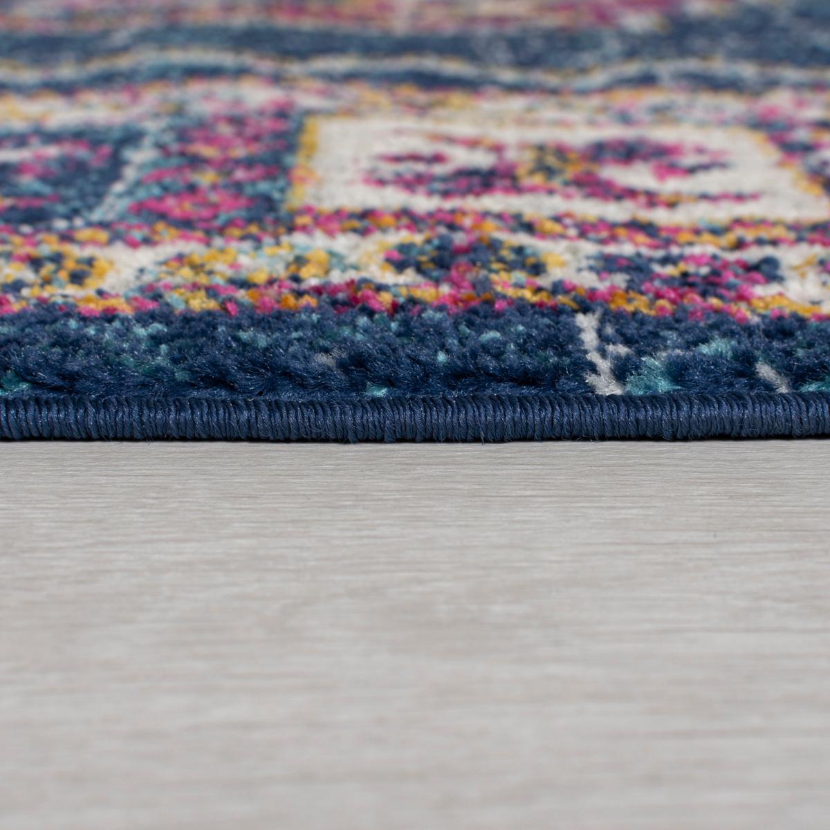 Urban Traditional Rug Pink, Yellow and Blue – image 4
