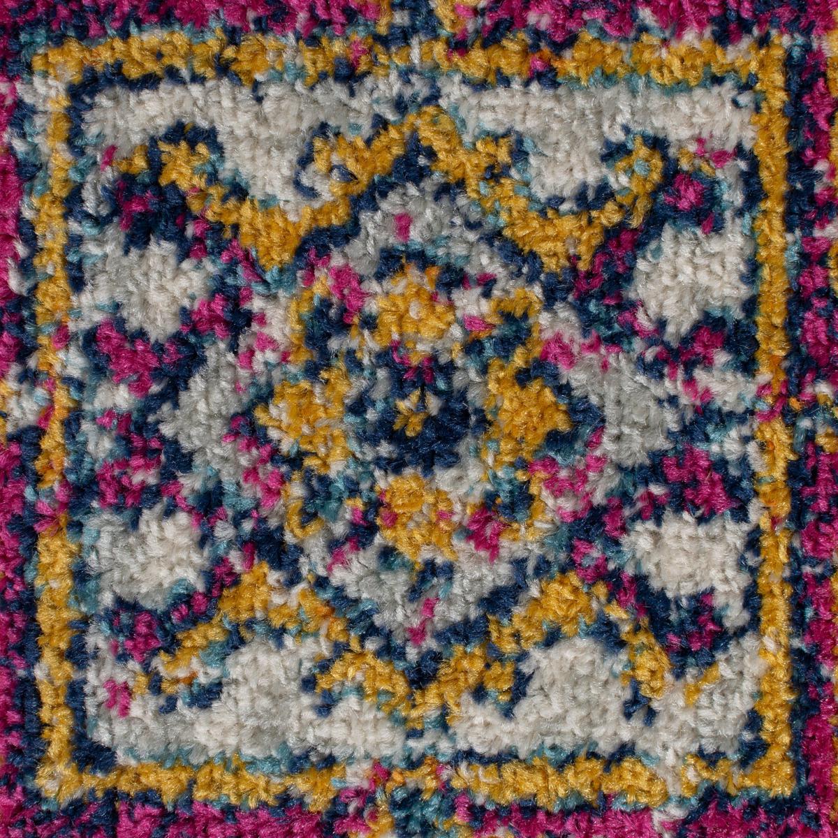 Urban Traditional Rug Pink, Yellow and Blue – image 5