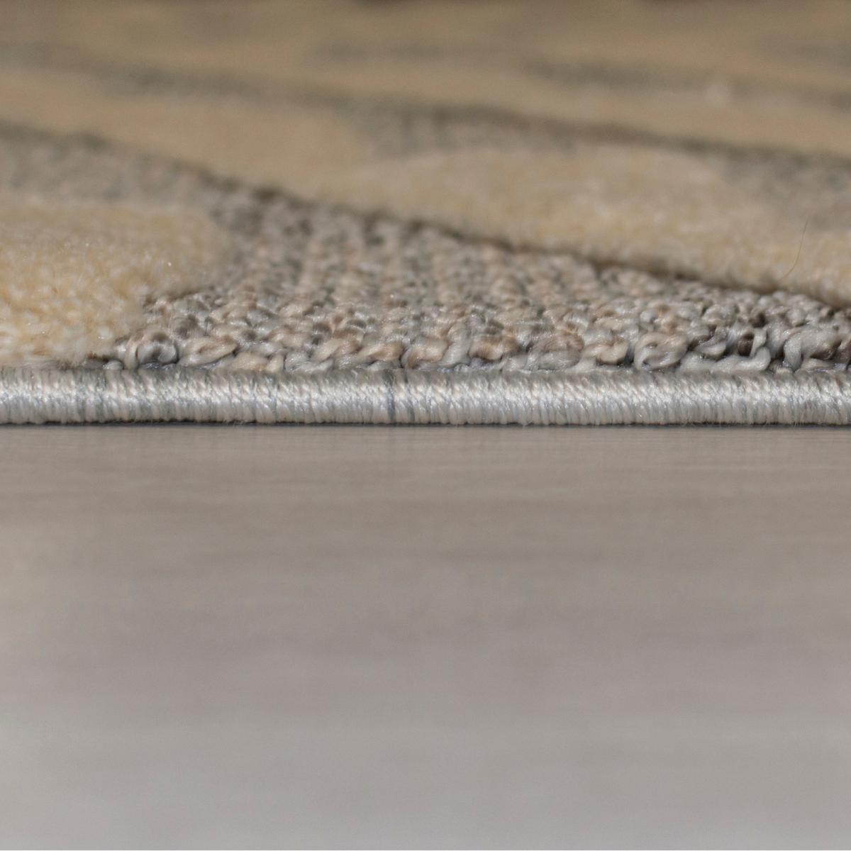 Hampton Geometric Rug Grey and Beige – image 3