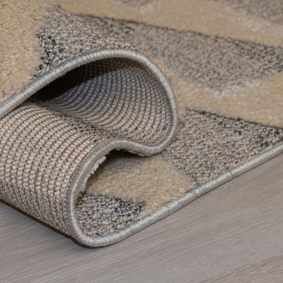 Hampton Geometric Rug Grey and Beige – image 4