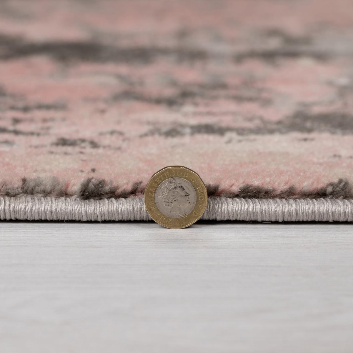 Fusion Abstract Blush Rug Blush, Grey and Black – image 3