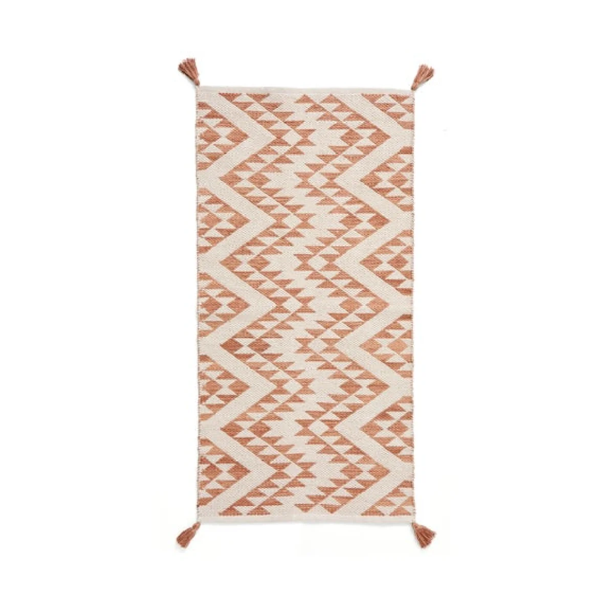 Cotton Jaquard Orange Scatter Rug – image 5