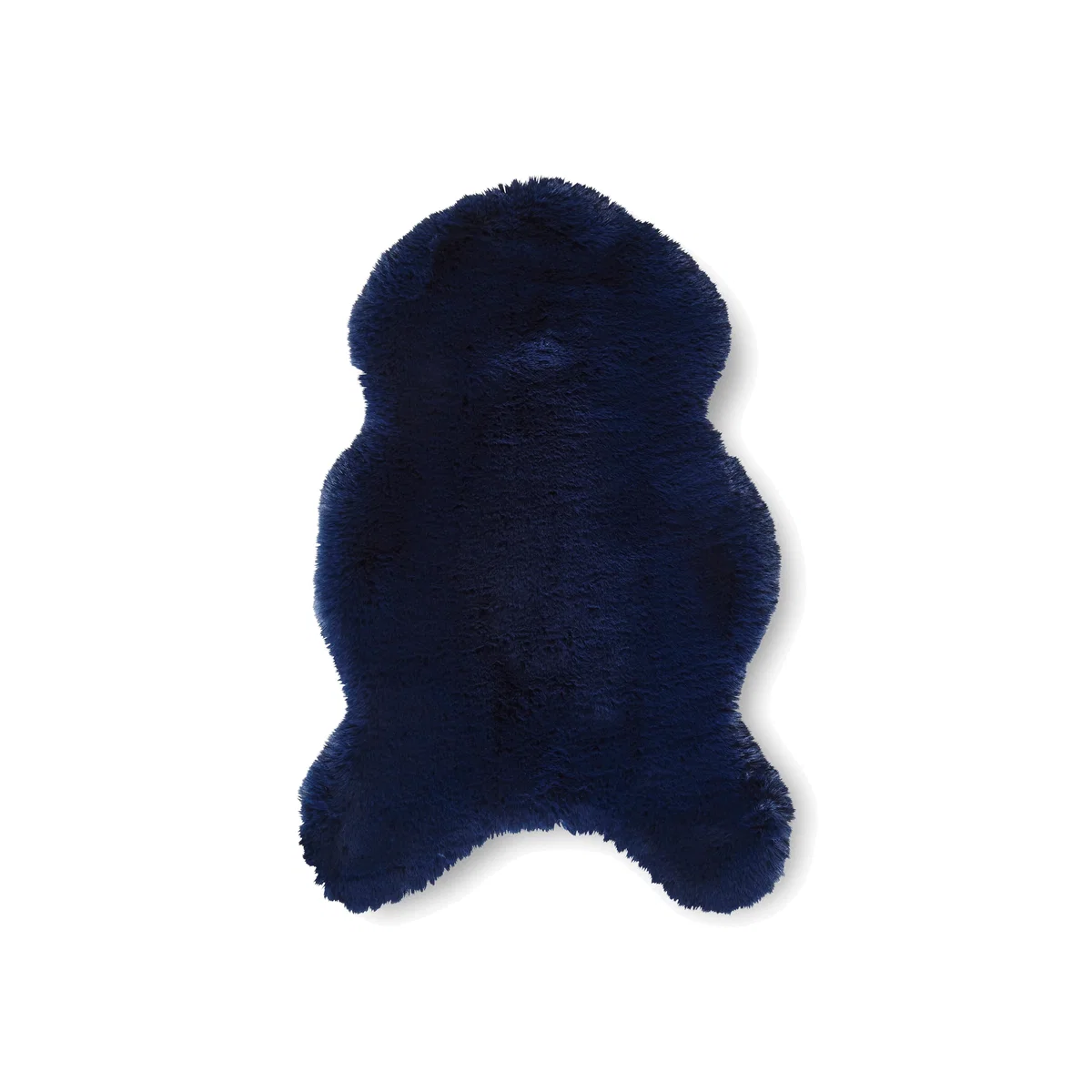 Teddy Single Sheepskin Rug - Navy – image 1