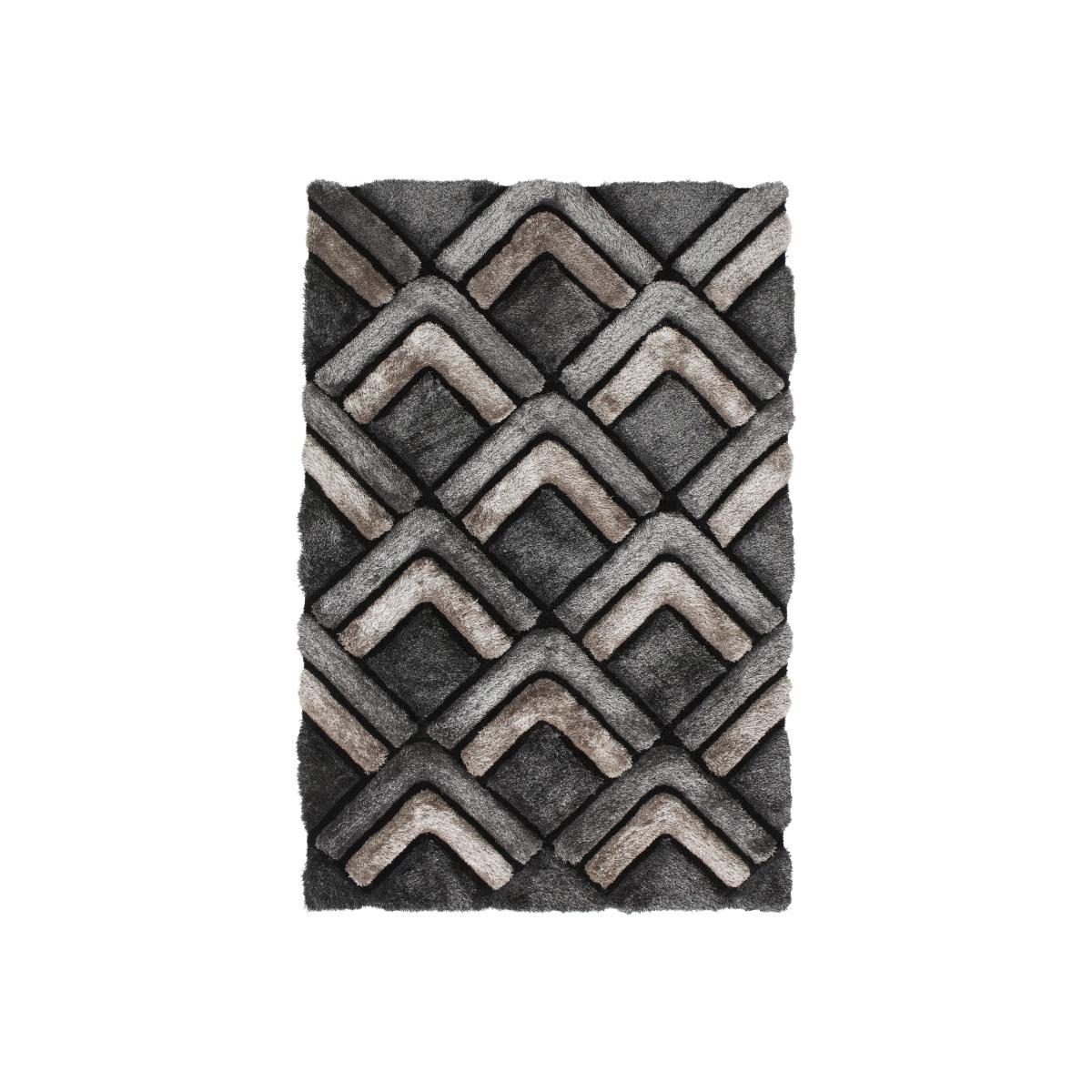 Noble House Chevron Rug - 120cm-x-170cm - Grey