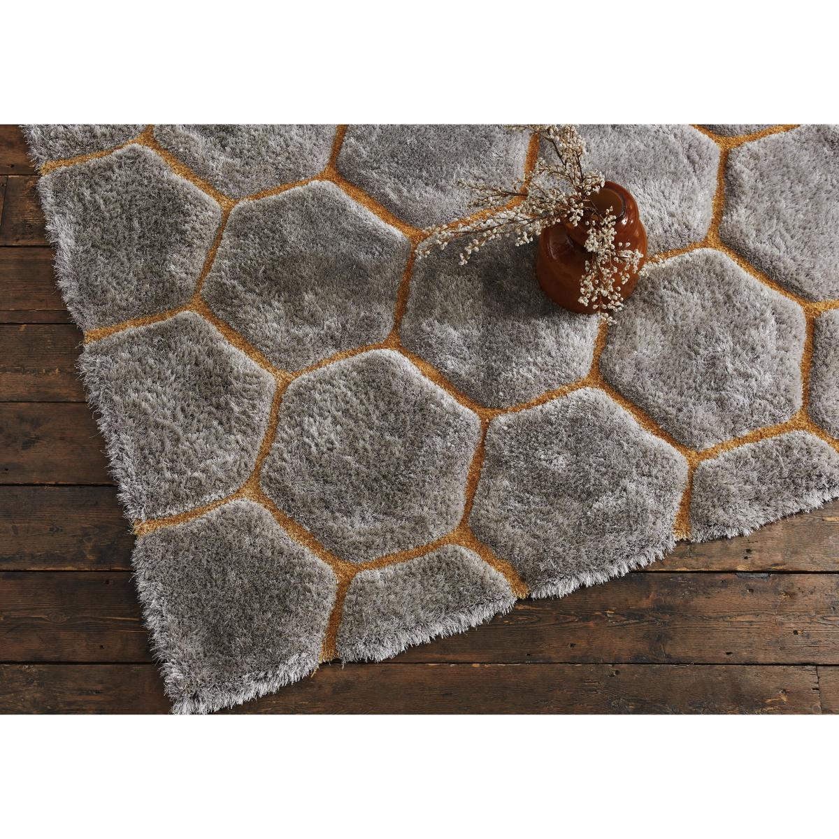 Noble House Honeycombe Rug - 150cm-x-230cm - Grey – image 2