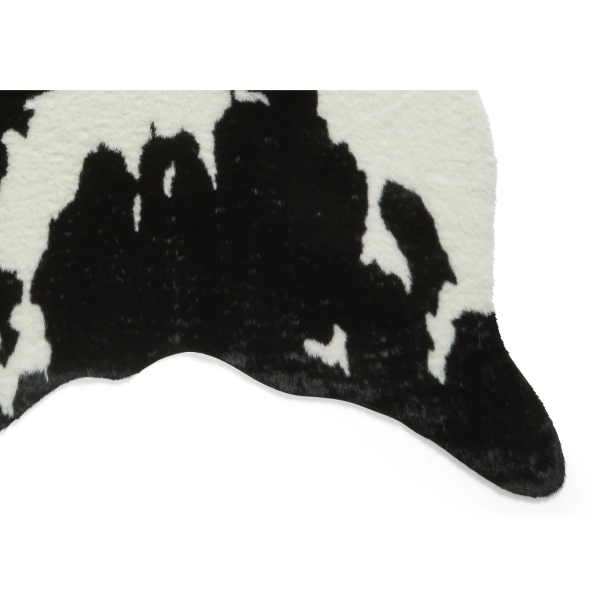 Faux Fur Cow Rug - 150cm-x-200cm - Black – image 4