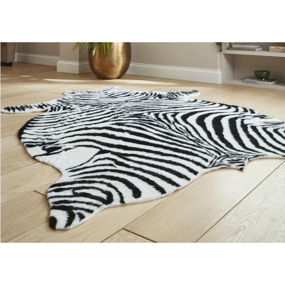Faux Fur Zebra Rug - 150cm-x-200cm – image 3