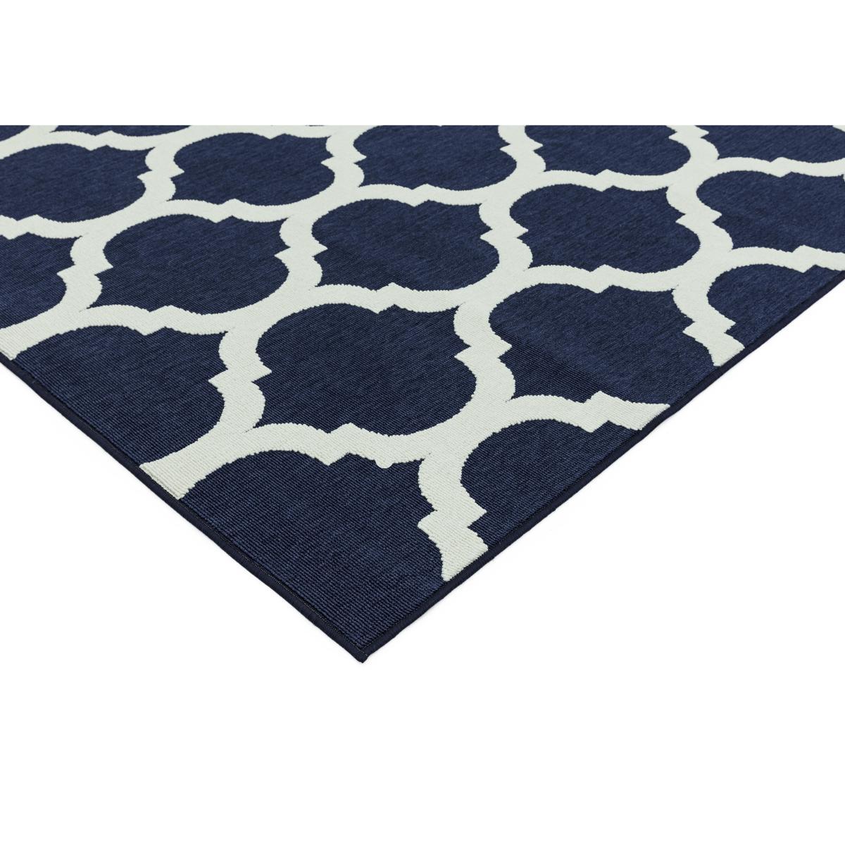 Antibes Blue Trellis Outdoor Rug - 120cm-x-170cm – image 2