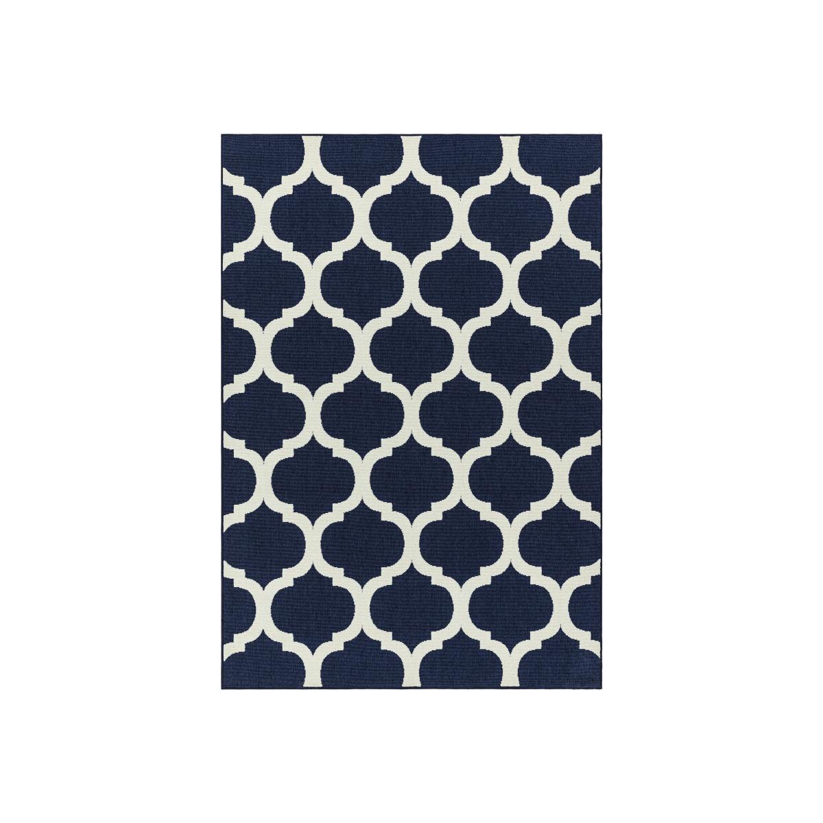 Antibes Blue Trellis Outdoor Rug - 120cm-x-170cm – image 1