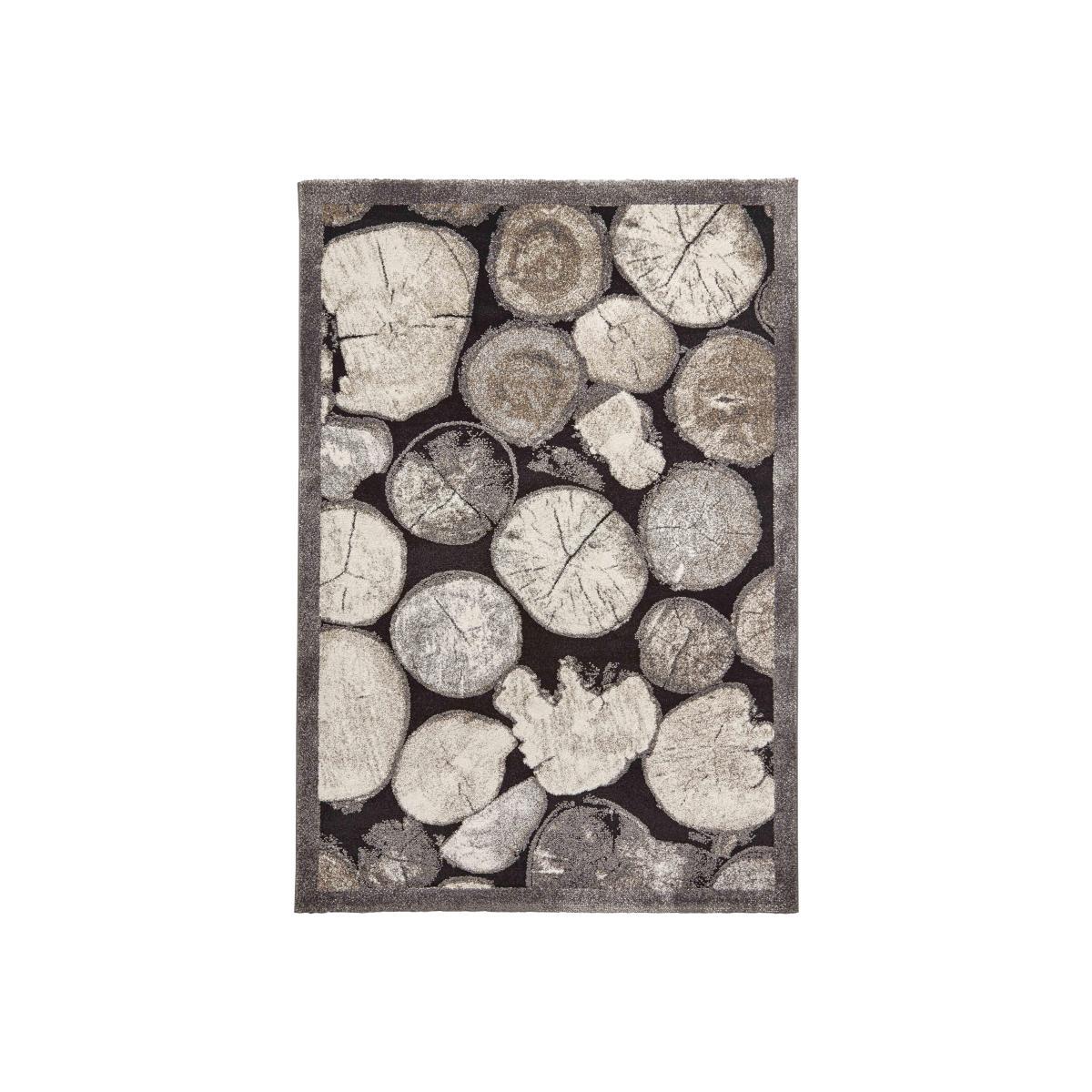 Woody Small Wood Logs Pattern Rug - 120cm-x-170cm - Pattern – image 1