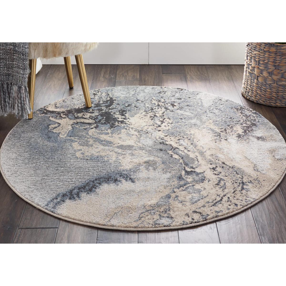 Maxell Grey Circular Rug – image 2