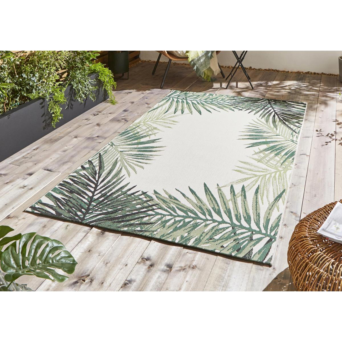 Miami Border Leaf Rug - 160cm-x-230cm – image 2