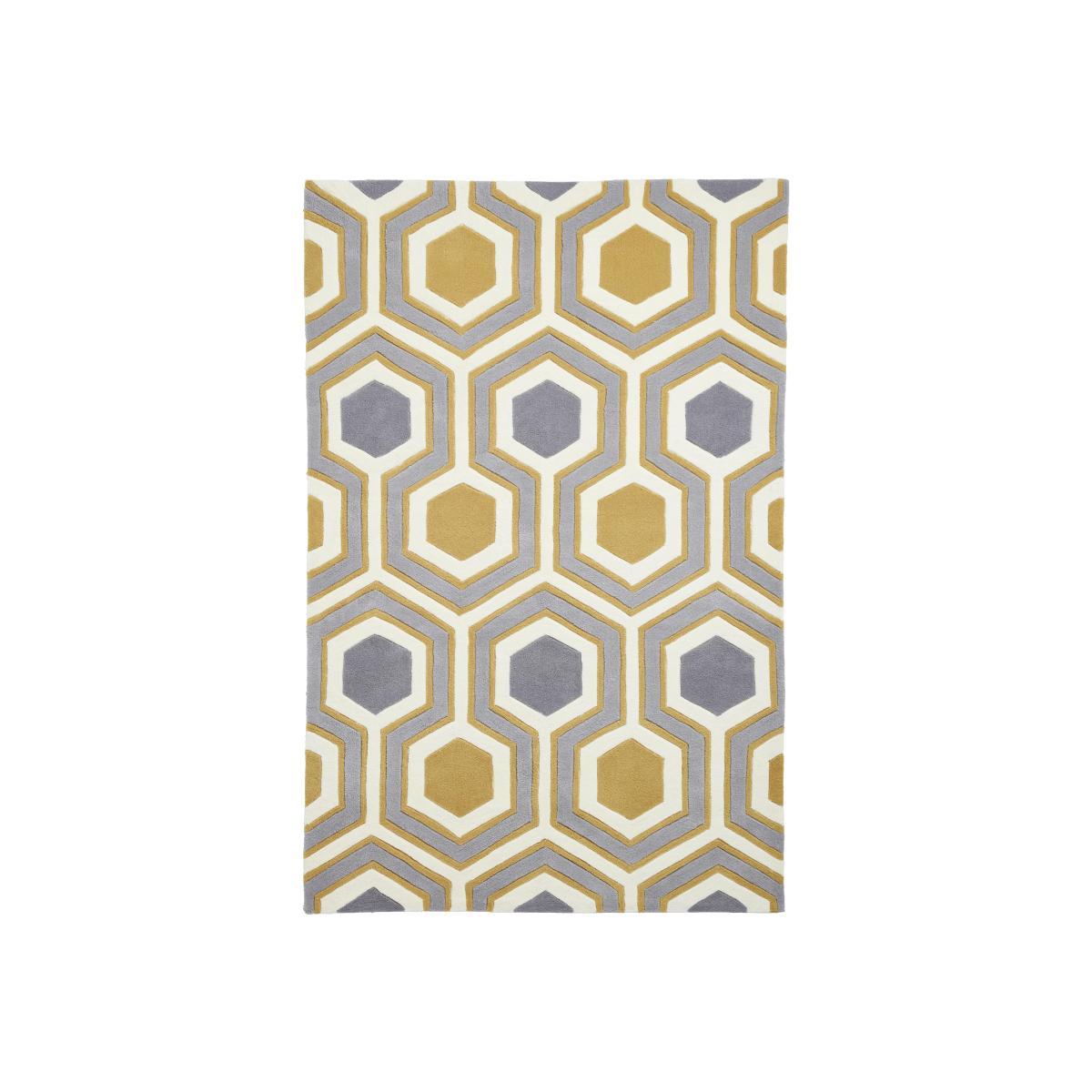 Hex Rug - 120cm-x-170cm - Yellow