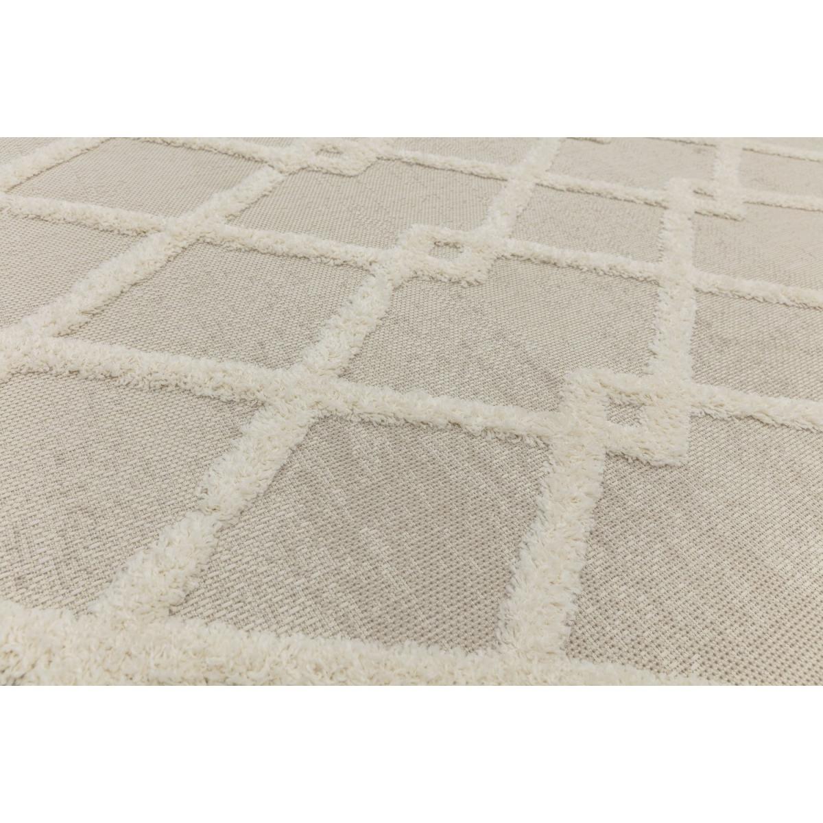 Monty Beige & Cream Diamond Patterned Rug - 200x290cm – image 5