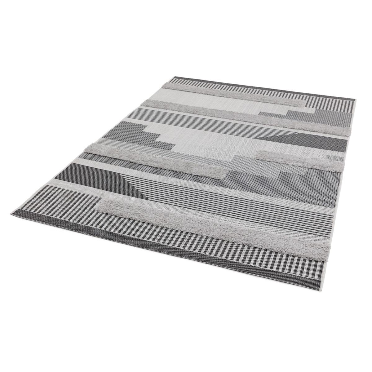 Monty Indoor/Outdoor Black & Grey Geometric Rug - 200x290cm – image 2