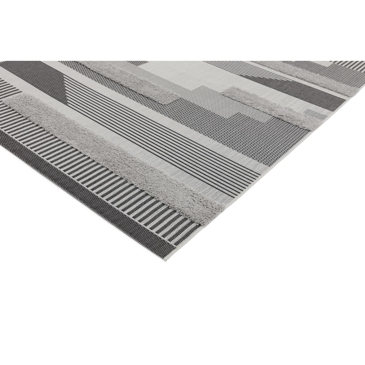 Monty Indoor/Outdoor Black & Grey Geometric Rug - 200x290cm – image 3