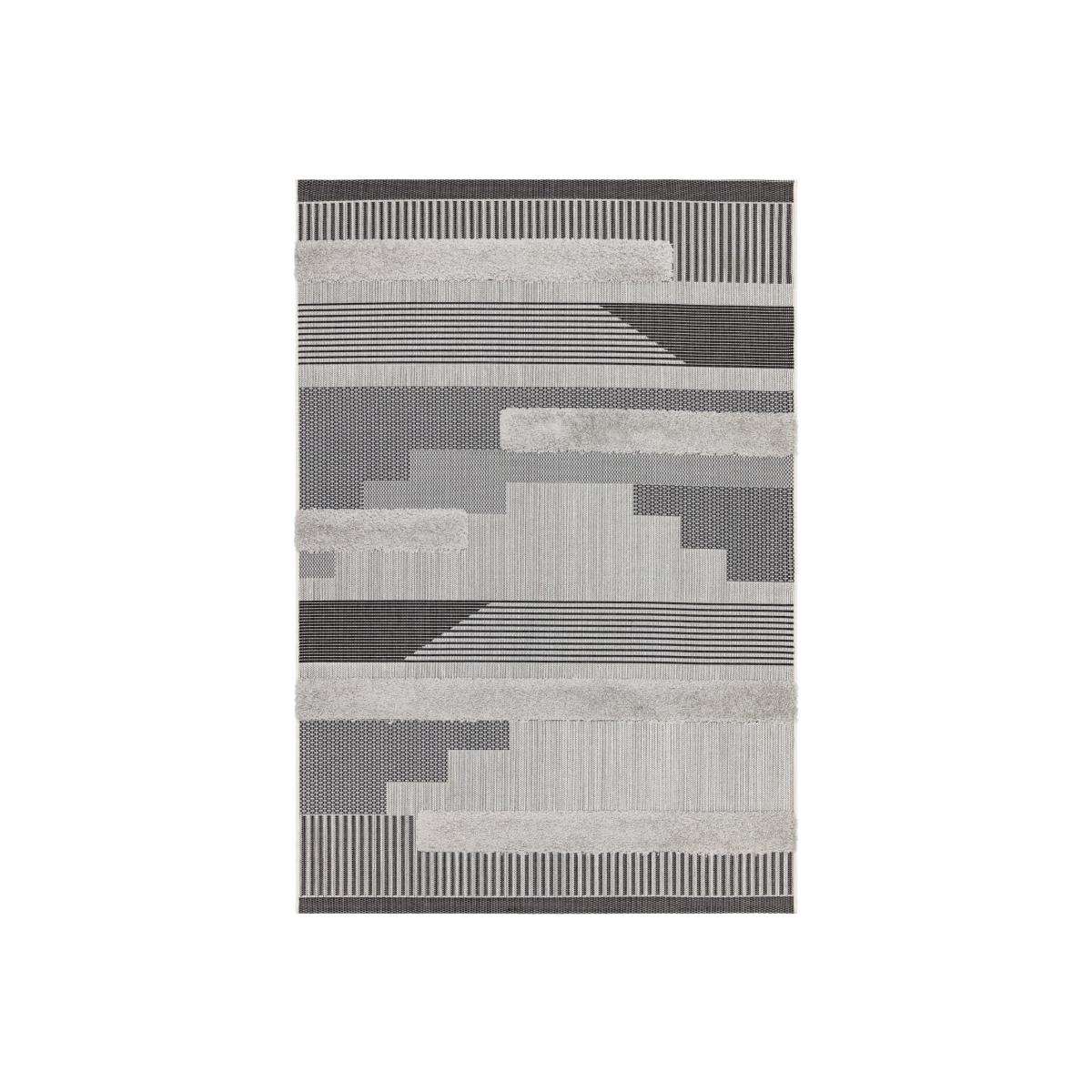 Monty Indoor/Outdoor Black & Grey Geometric Rug - 200x290cm – image 1