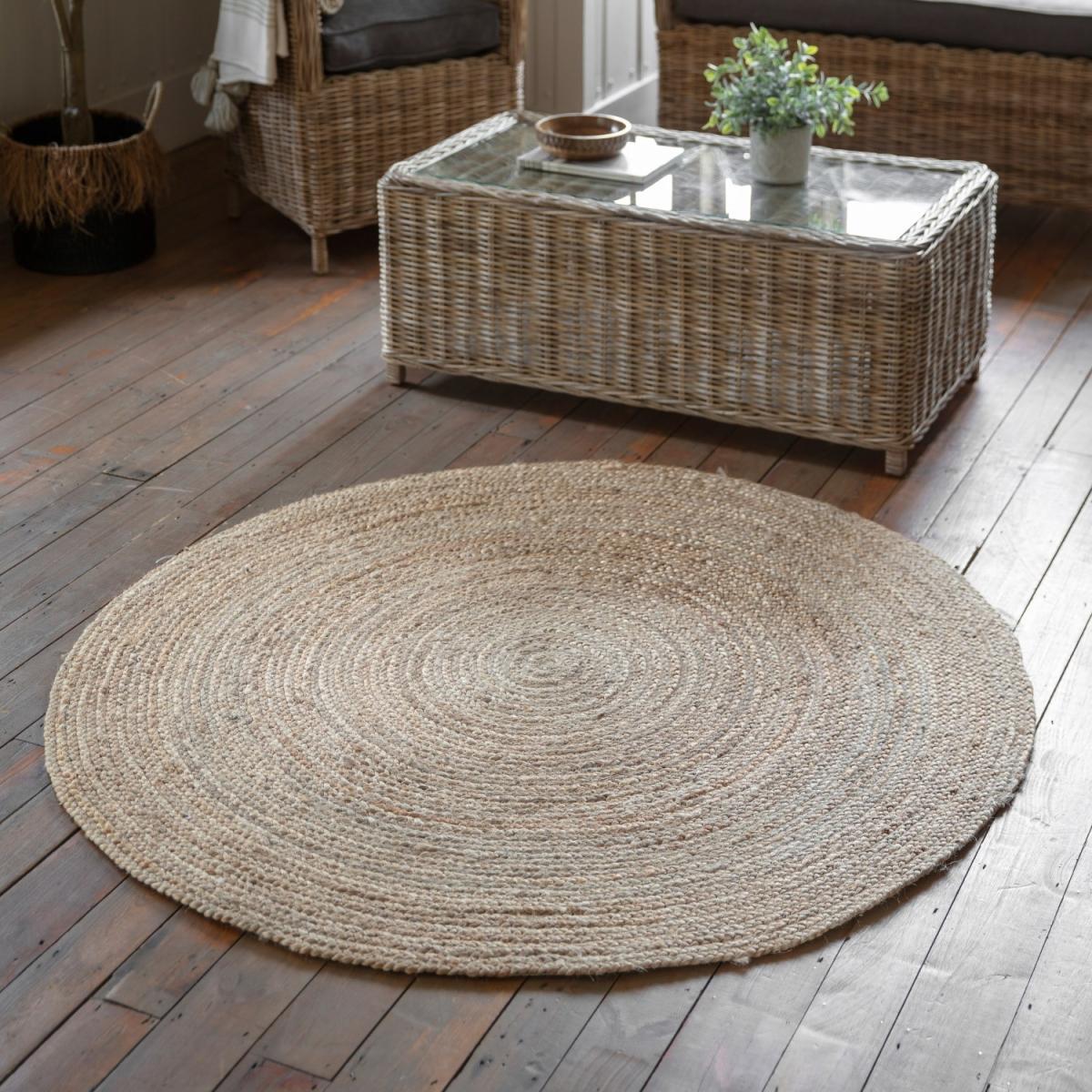 Round Natural Jute Rug - Mapplewell – image 2
