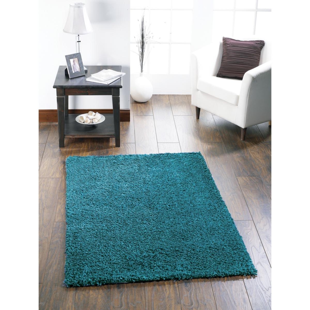 Teal Shaggy Rug - 110 x 160cm - Chicago – image 2