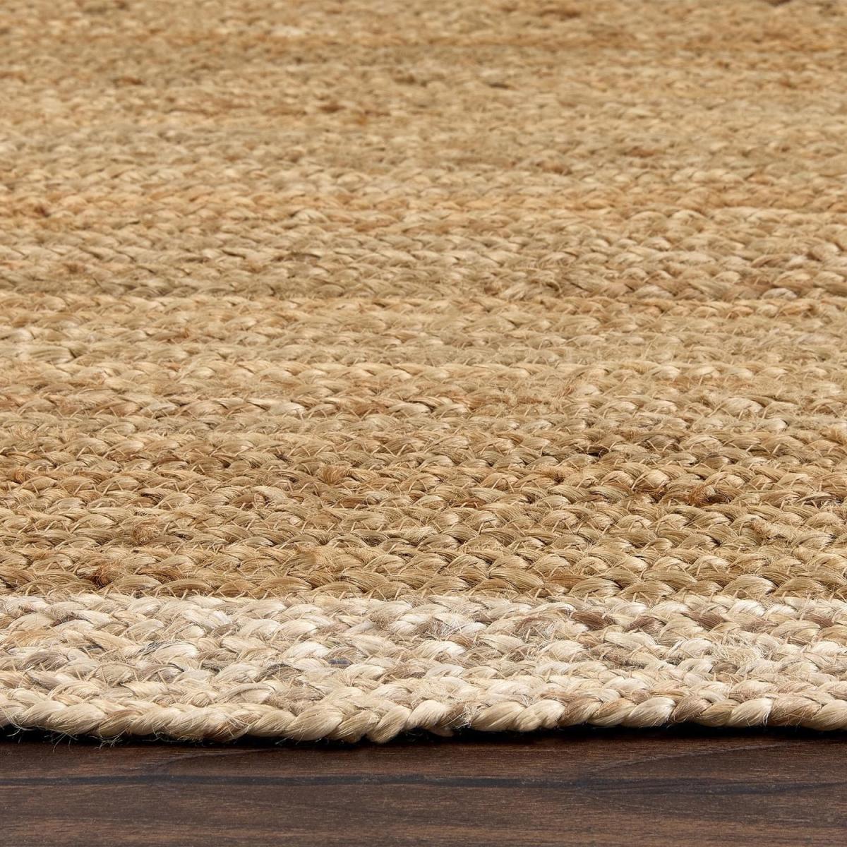 Natural Jute Runner Rug with White Border - 200 x 67 cm - Origins – image 3