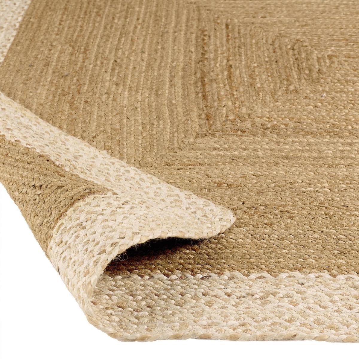 Natural Jute Runner Rug with White Border - 200 x 67 cm - Origins – image 4