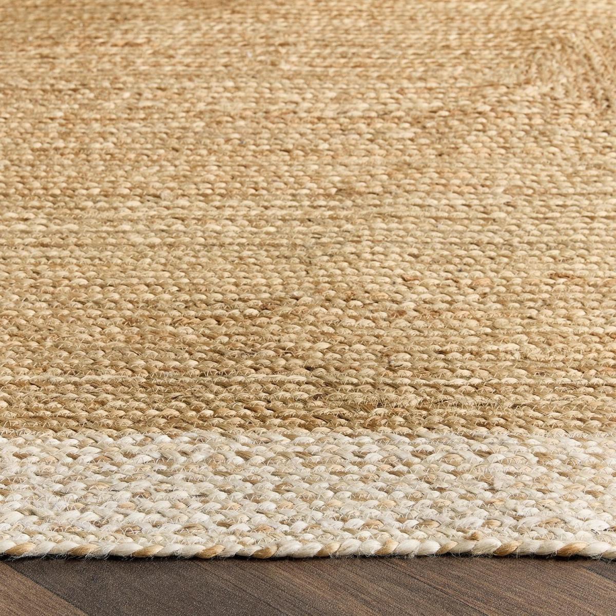 Natural Jute Runner Rug with White Border - 200 x 67 cm - Origins – image 5