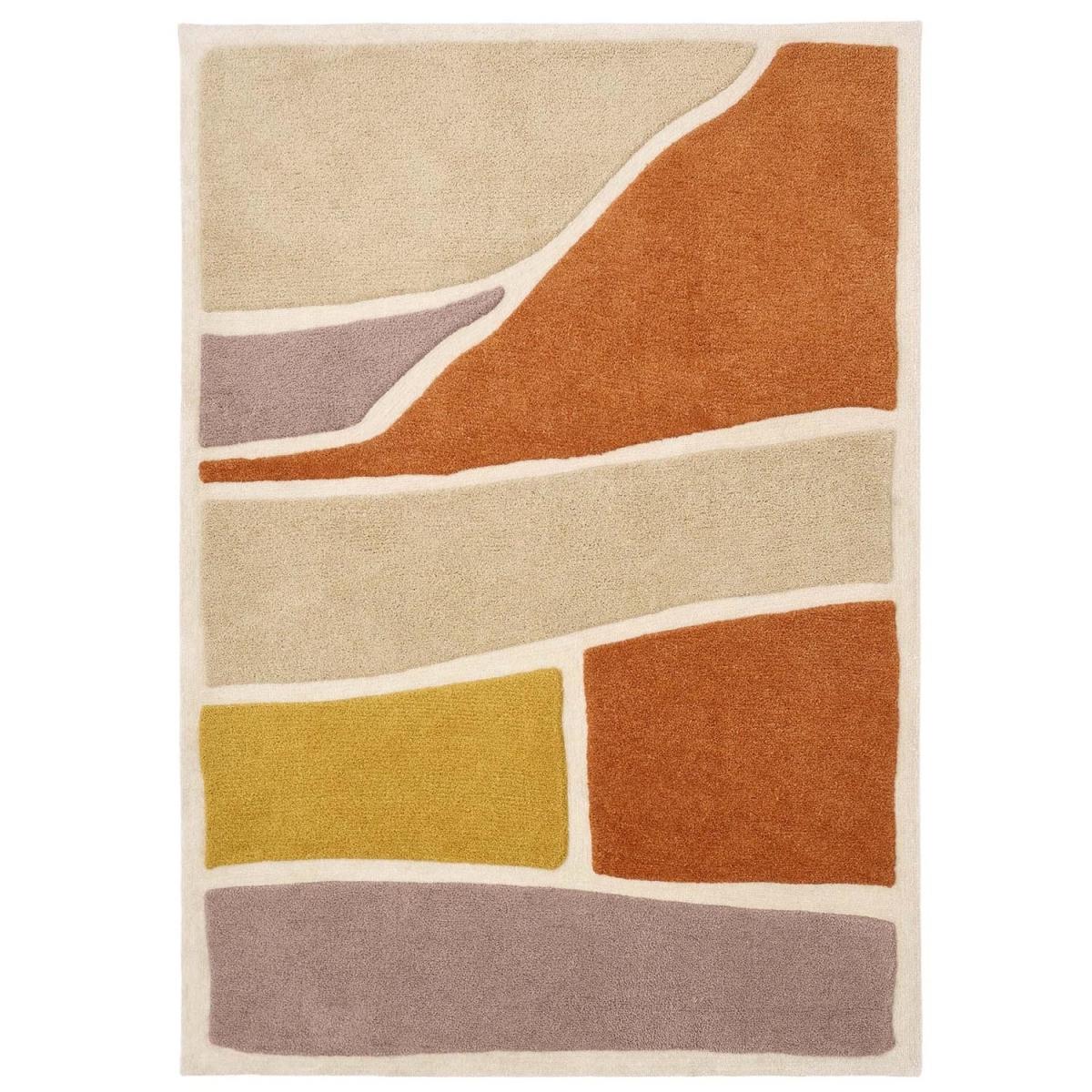 Large Terracotta Rug with Collage Design - 290 x 200 cm - Strata - Origins – image 2