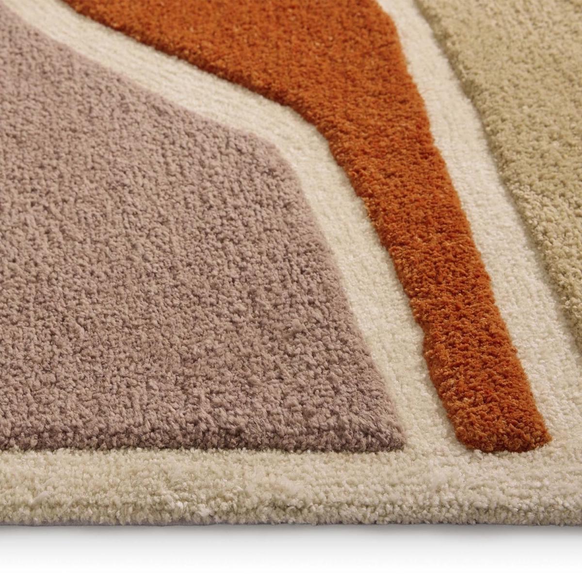 Large Terracotta Rug with Collage Design - 290 x 200 cm - Strata - Origins – image 3