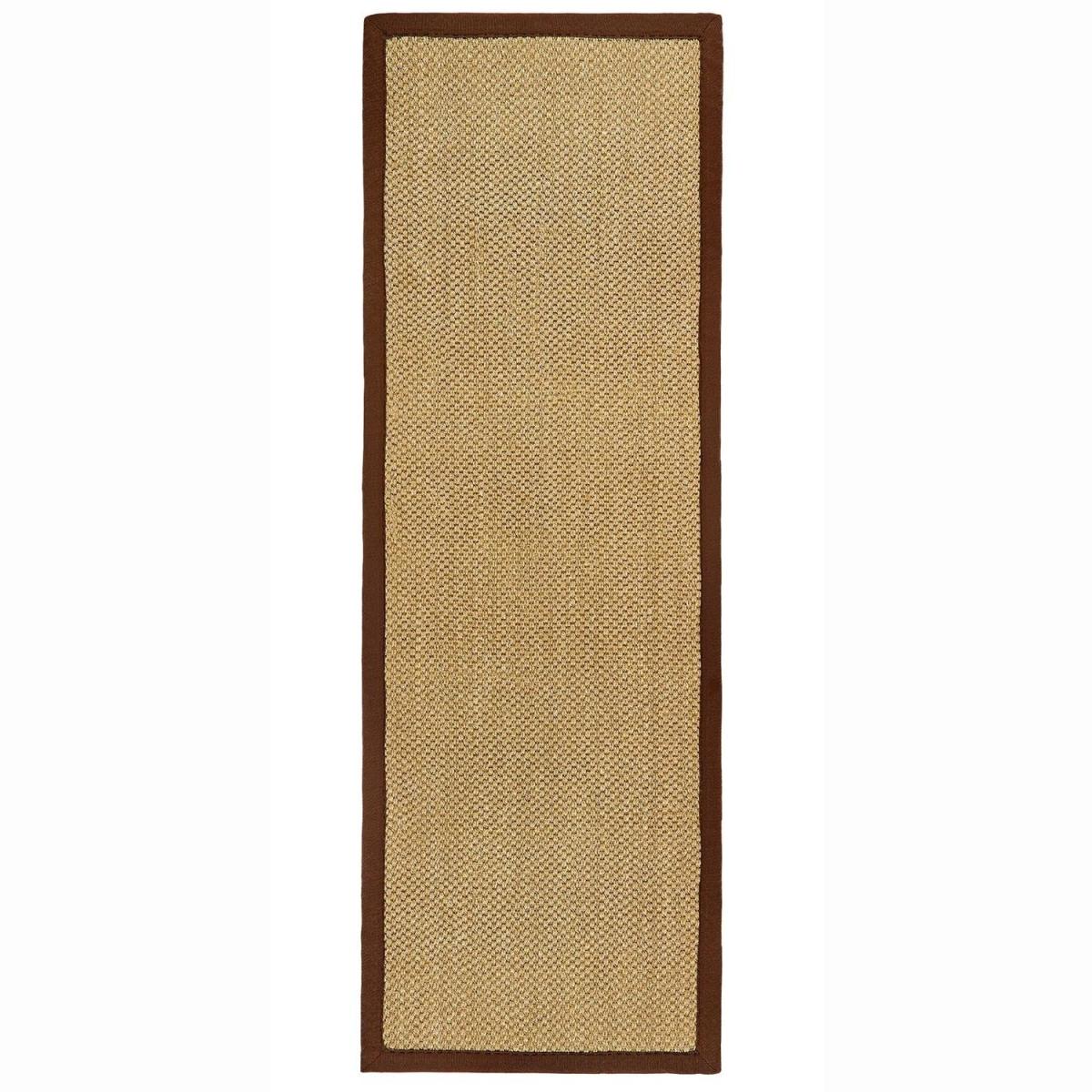 Sisal Beige Runner Rug with Brown Border - 200 x 67 cm - Sisal - Origins – image 2