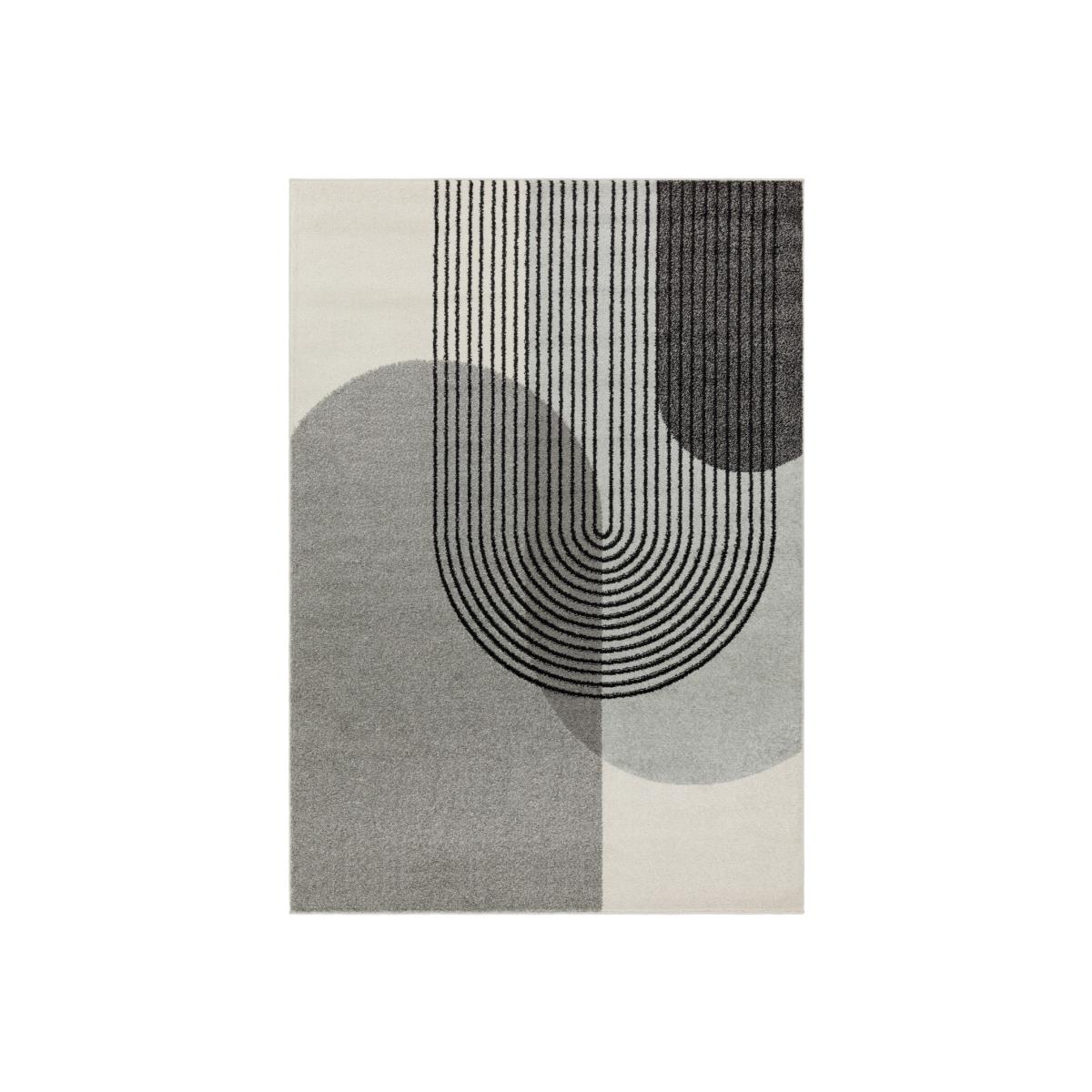 Grey Retro Rug - 120 x 170 cm - Muse – image 1