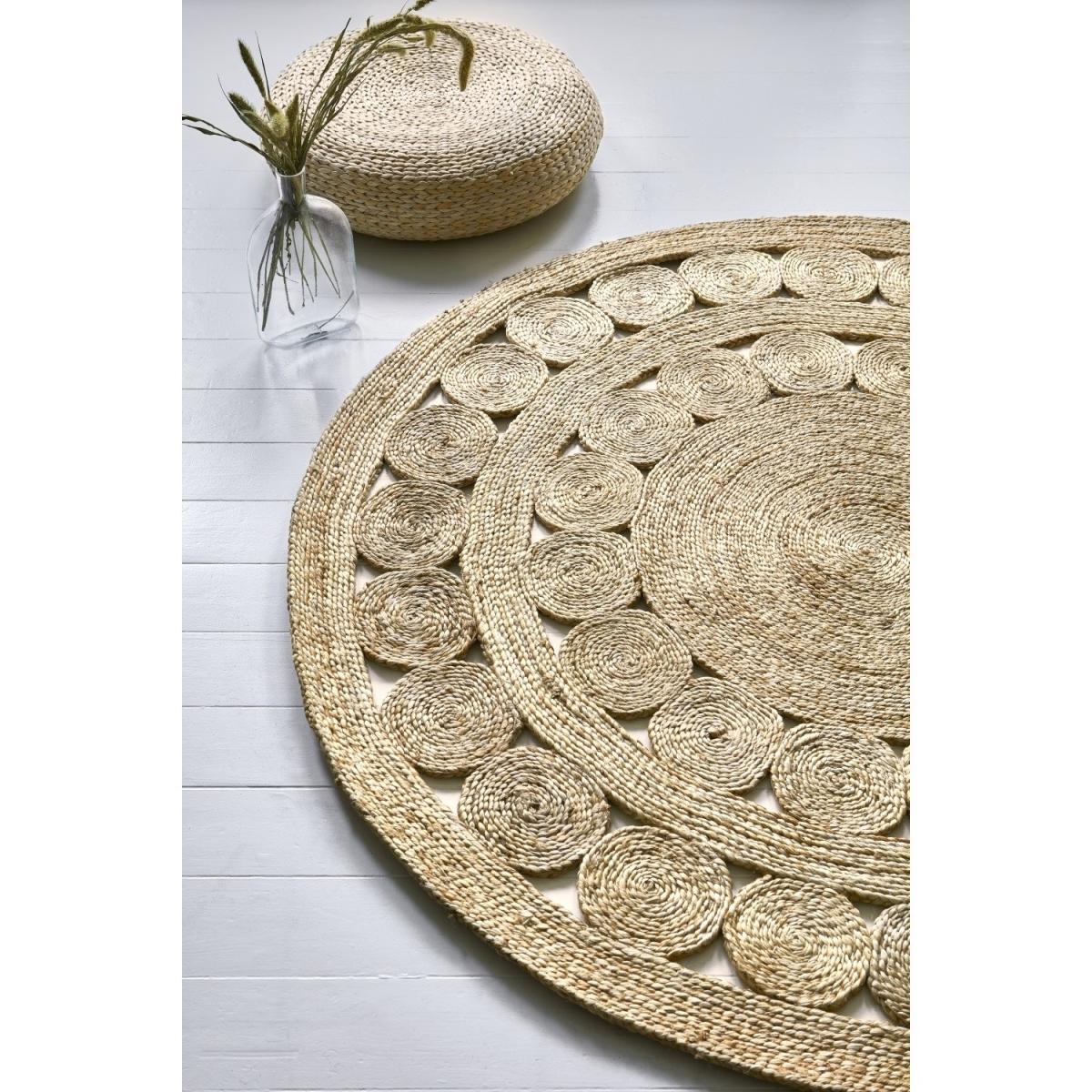 Round Hand Woven Jute Rug 150x150cm - Zira – image 2