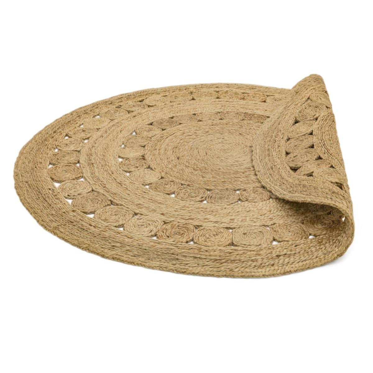 Round Hand Woven Jute Rug 150x150cm - Zira – image 3