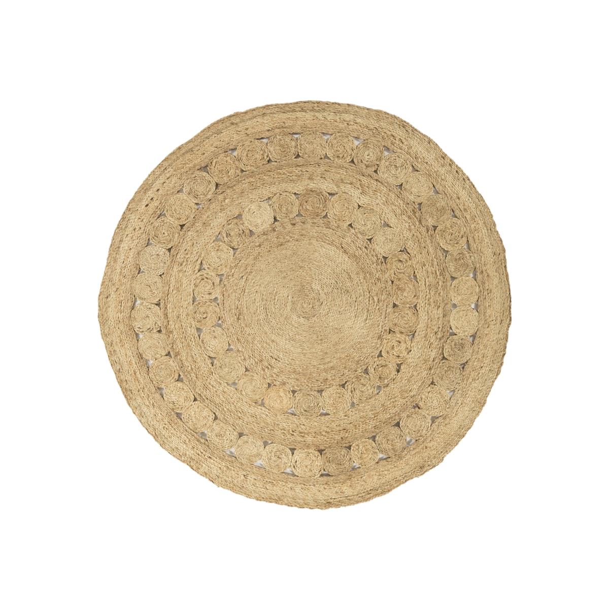 Round Hand Woven Jute Rug 150x150cm - Zira – image 1
