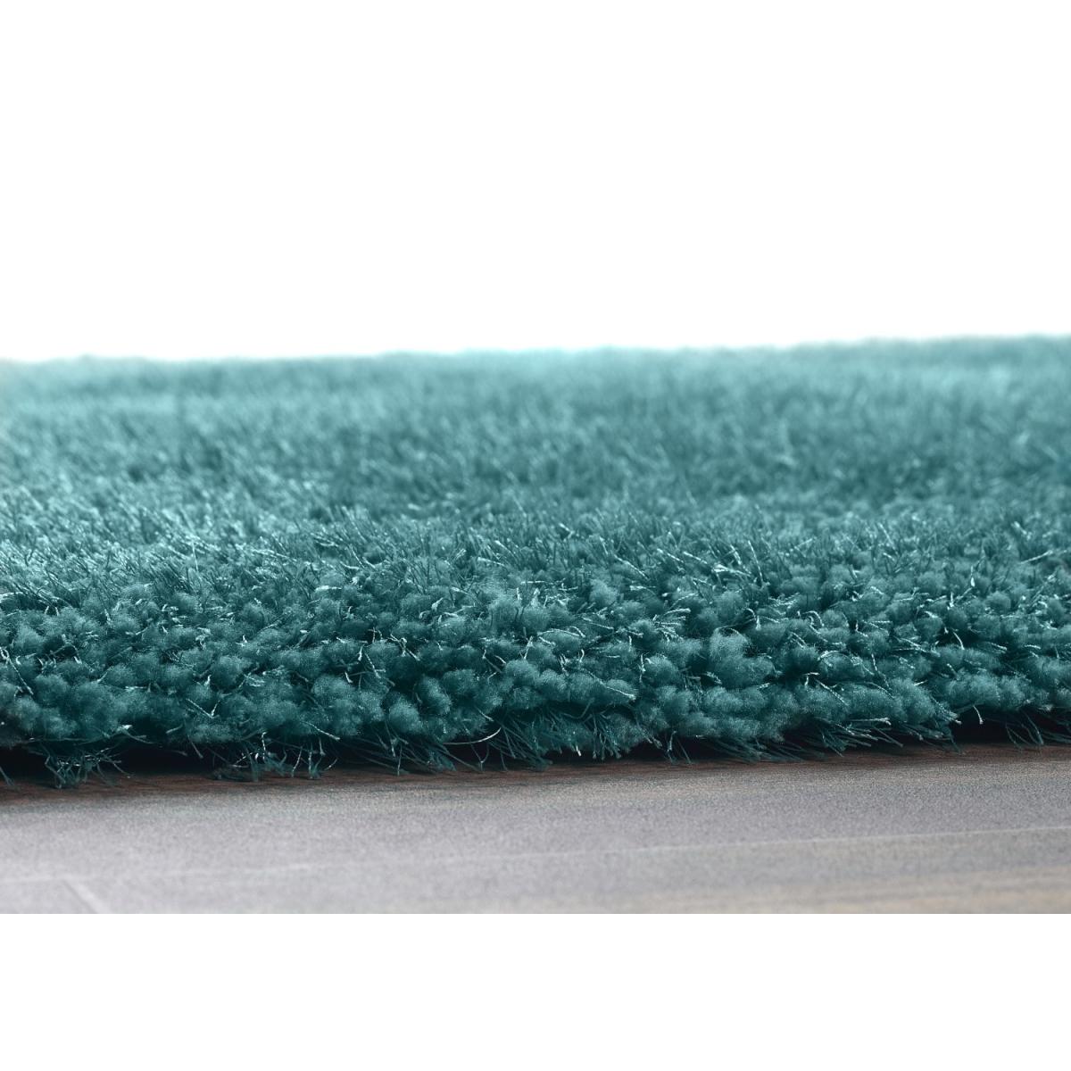 Round Teal Shaggy Rug - Chicago – image 3