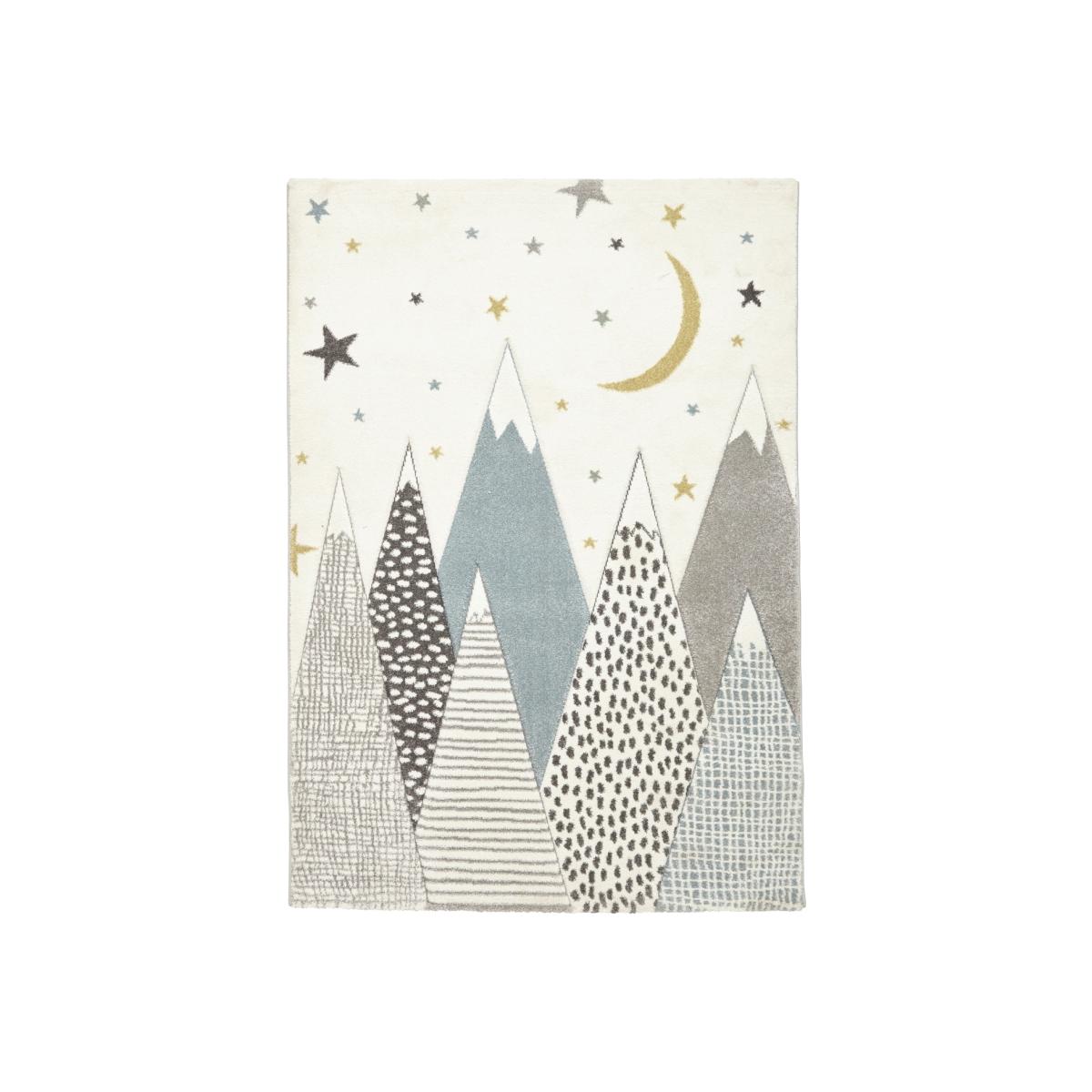 Brooklyn Blue & Grey Mountains Kids Rug - 150x80cm – image 1