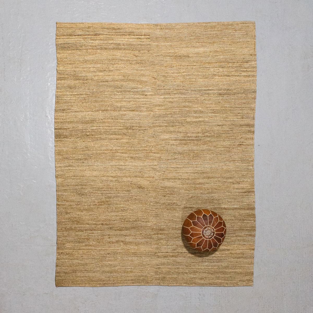 Yaro Extra Large Natural Woven Hemp Rug – image 1