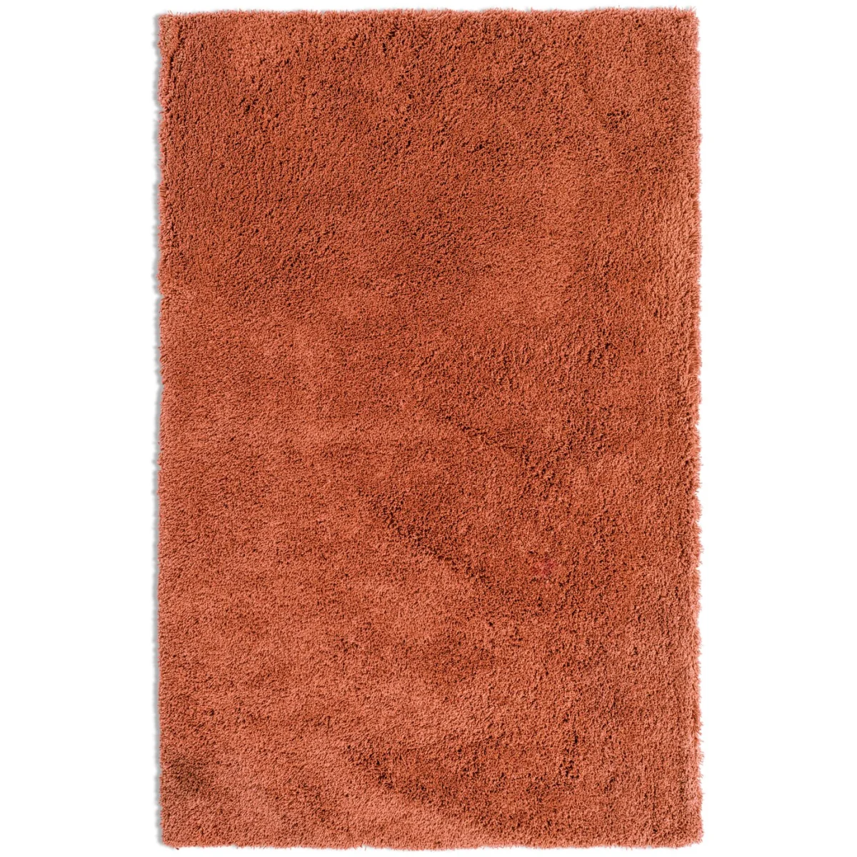 Habitat Noodle Shaggy Plain Rug - Terracotta - 120x170cm – image 2