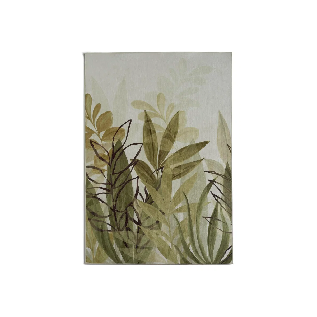 Habitat Leaf Print Flatweave Rug - Green & Cream - 120x170cm