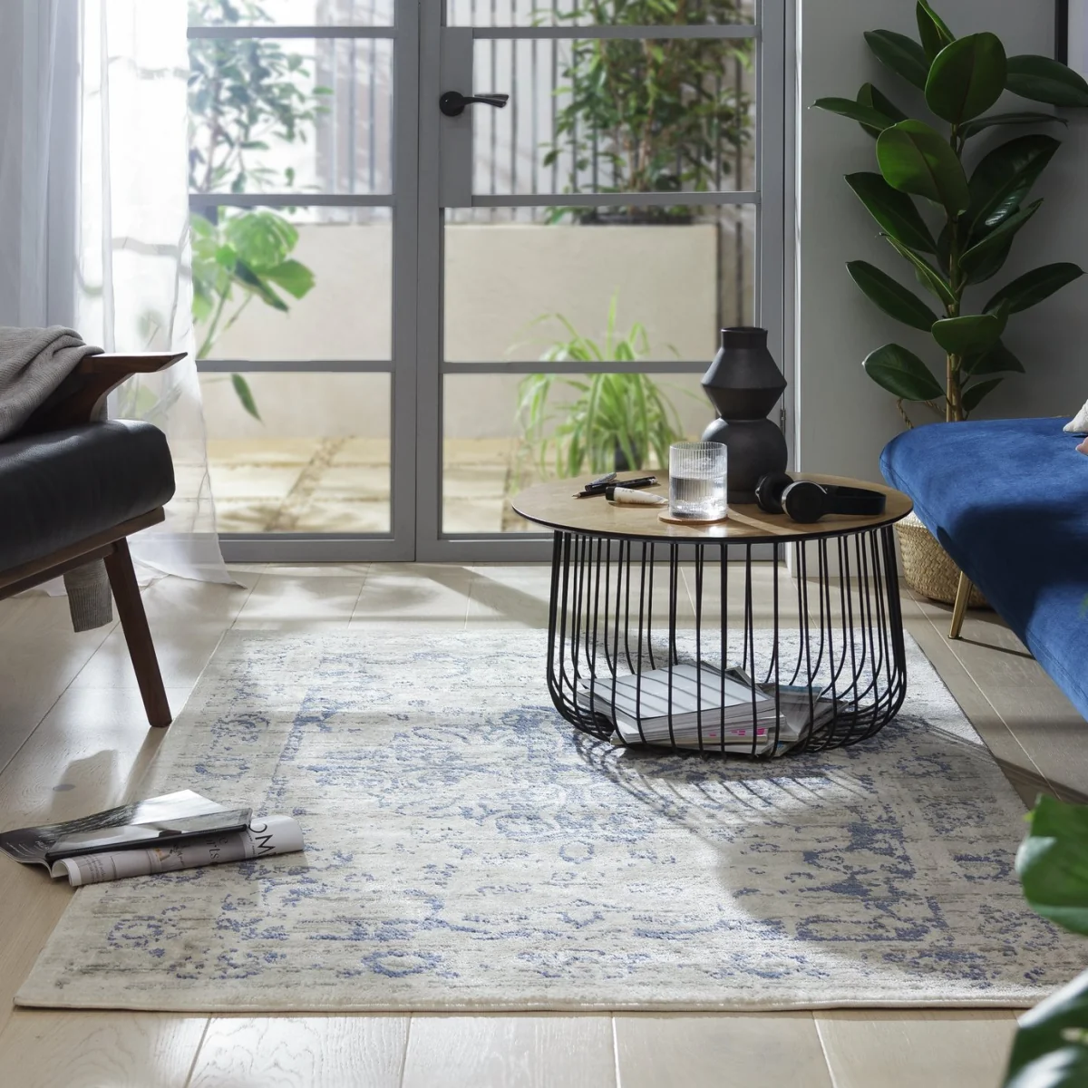 Habitat Traditional Cut Pile Rug - 120x170cm - Blue – image 1