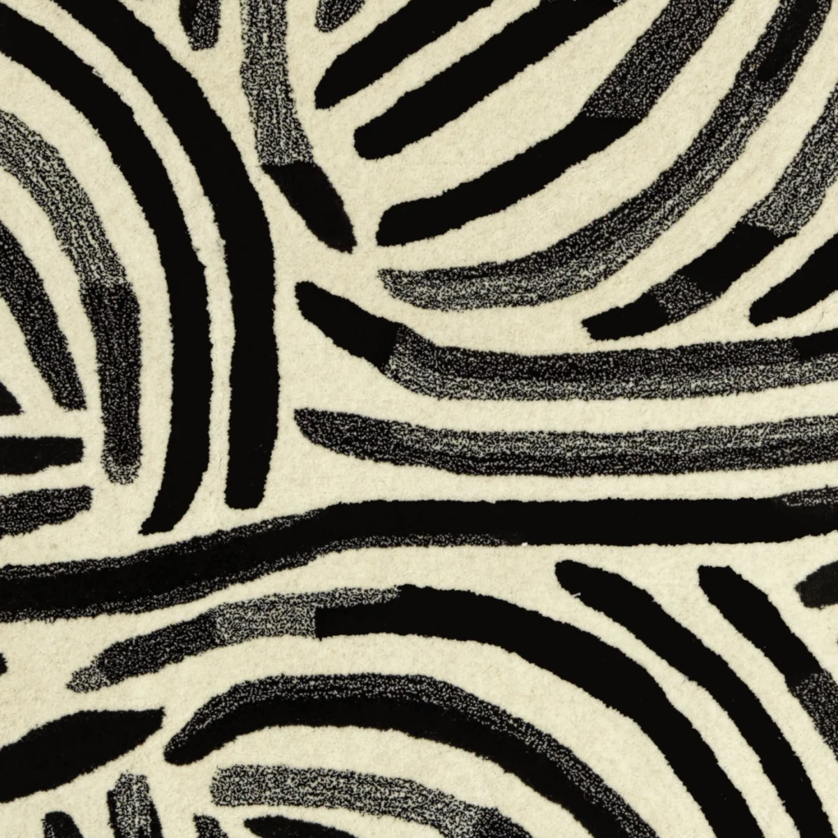 Habitat Skandi Brush Marks Rug - Black & White - 120x170cm – image 3