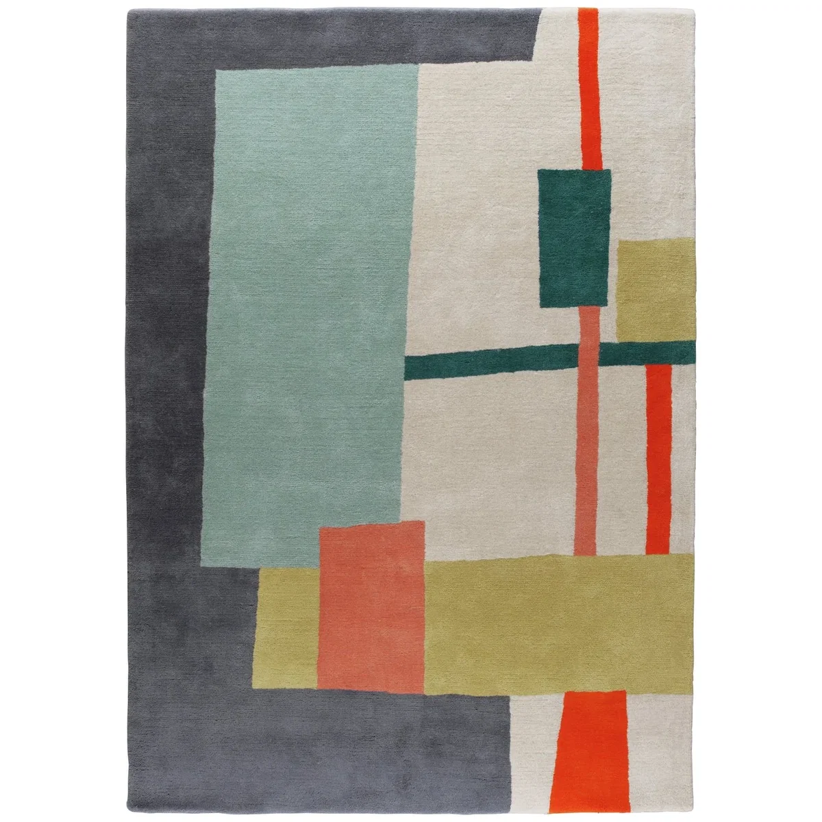 Habitat Quentin Wool Shaggy Rug - 140x200cm - Multicoloured – image 2