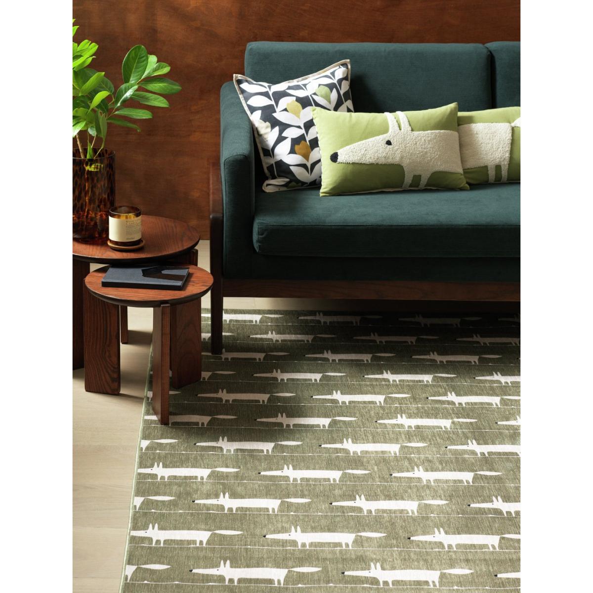 Habitat x Scion Mr Fox Printed Rug - 120 x 170cm - Green – image 3
