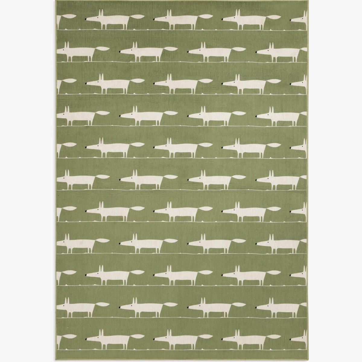 Habitat x Scion Mr Fox Printed Rug - 120 x 170cm - Green – image 1